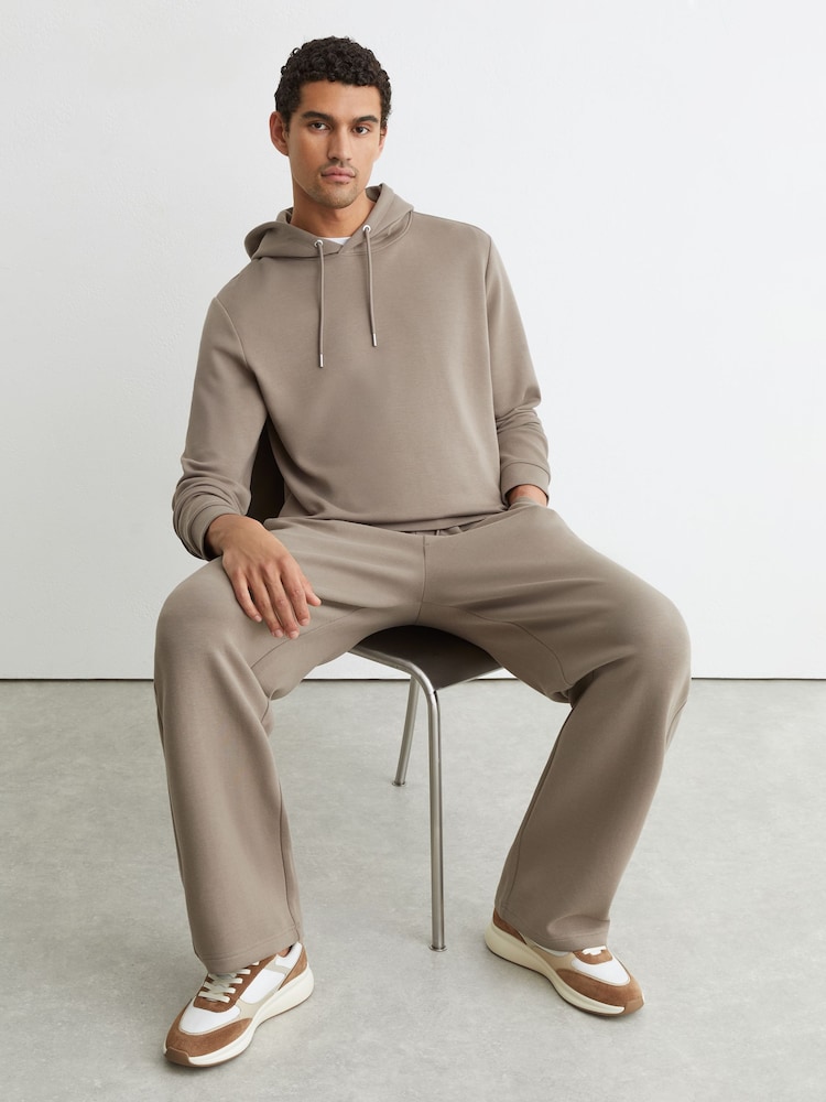 Reiss White/ Camel Hudson Suede-Trim Runner Trainers - Image 1 of 5 Reiss White/ Camel Hudson Suede-Trim Runner Trainers - Image 1 of 5