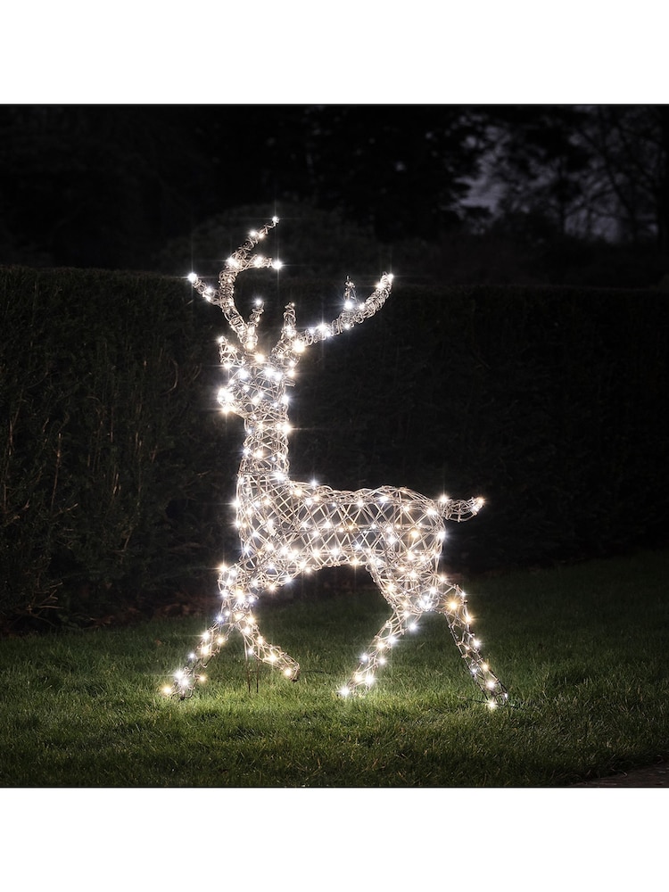 Lights4fun Red 1.15m Dual LED Studley Stag Light Up Reindeer - Image 2 of 6 Lights4fun Red 1.15m Dual LED Studley Stag Light Up Reindeer - Image 2 of 6