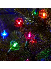 Lights4fun Ivory 150 Multi Coloured LED Traditional Pickwick Christmas Lights - Image 1 of 1