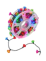 Lights4fun Ivory 150 Multi Coloured LED Traditional Pickwick Christmas Lights - Image 2 of 3