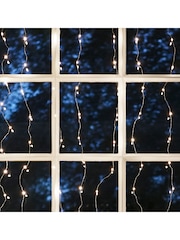 Lights4fun 200 Warm White Micro LED Curtain Light - Image 1 of 2