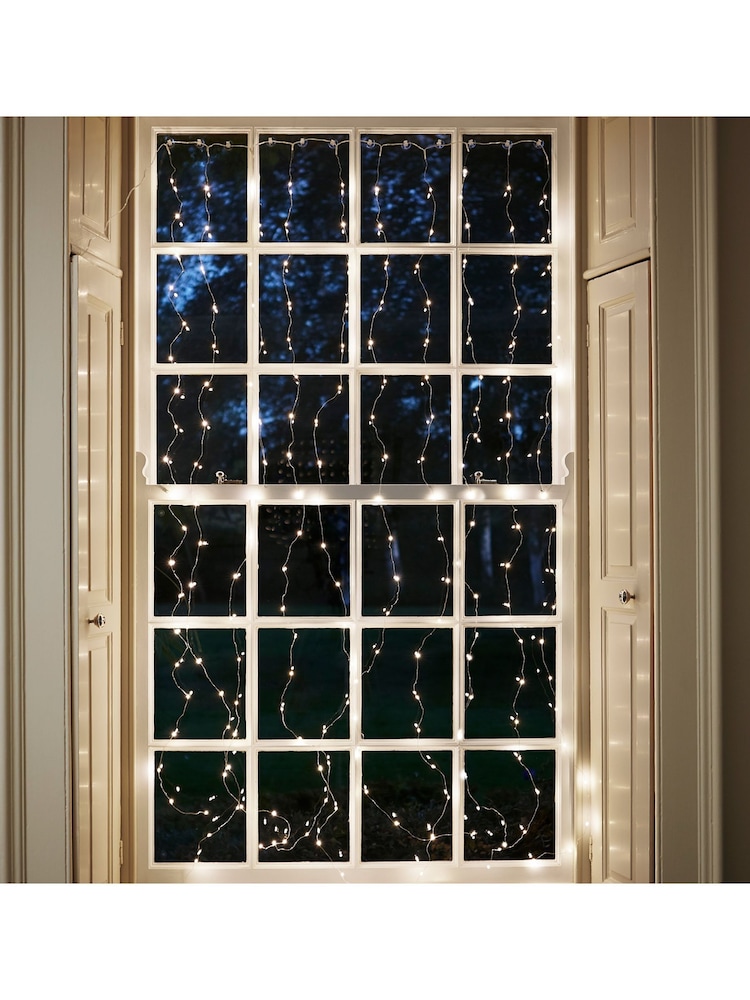 Lights4fun 200 Warm White Micro LED Curtain Light - Image 2 of 2 Lights4fun 200 Warm White Micro LED Curtain Light - Image 2 of 2