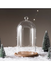Lights4fun Clear Regular Glass Dome Bell Jar 20cm - Image 1 of 4