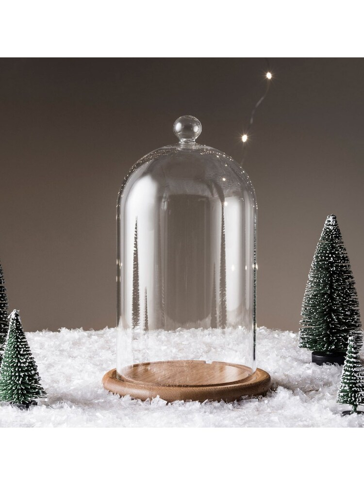 Lights4fun Clear Regular Glass Dome Bell Jar 20cm - Image 1 of 4