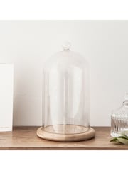 Lights4fun Clear Regular Glass Dome Bell Jar 20cm - Image 2 of 4