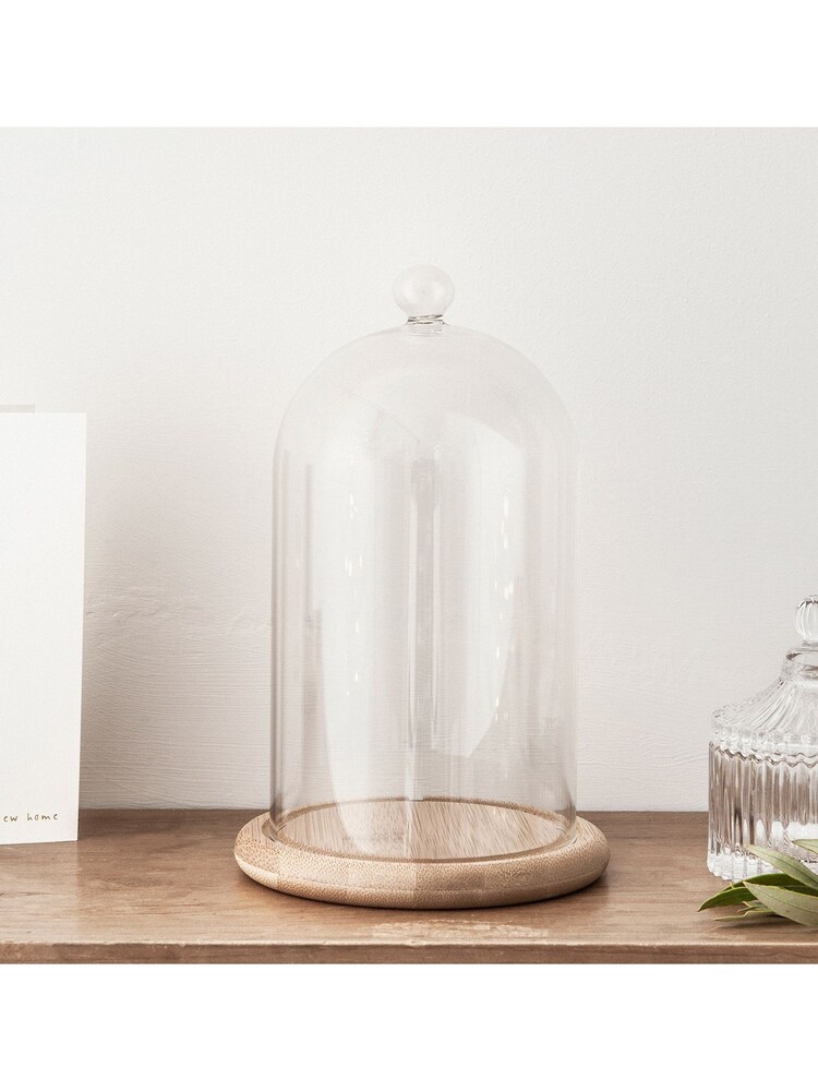 Lights4fun Clear Regular Glass Dome Bell Jar 20cm - Image 2 of 4