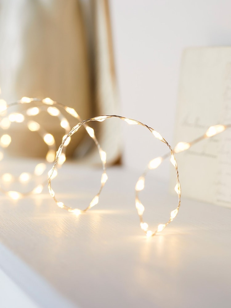 Lights4fun Warm White 378 LED Bead Micro Fairy Light - Image 1 of 2