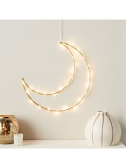 Lights4fun Clear 30cm Gold Osby Moon Battery Light - Image 1 of 1