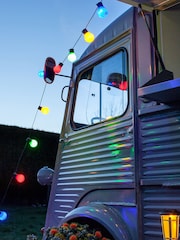 Lights4fun Black 30 Multi Coloured Plug In Fiesta Festoon Lights - Image 1 of 6