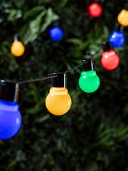 Lights4fun Black 30 Multi Coloured Plug In Fiesta Festoon Lights - Image 2 of 6