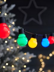 Lights4fun Black 30 Multi Coloured Plug In Fiesta Festoon Lights - Image 5 of 6