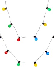 Lights4fun Black 30 Multi Coloured Plug In Fiesta Festoon Lights - Image 6 of 6
