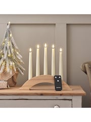 Lights4fun Silver TruGlow® LED Taper Candle Bridge - Image 2 of 2