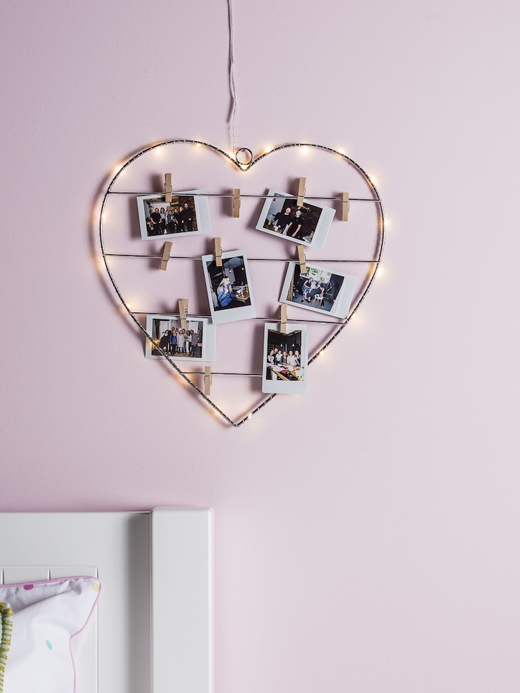 Lights4fun Silver Micro Light Heart with Pegs - Image 2 of 2