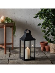 Lights4fun 45cm Albury Black Garden Lantern with TruGlow Candle - Image 3 of 4