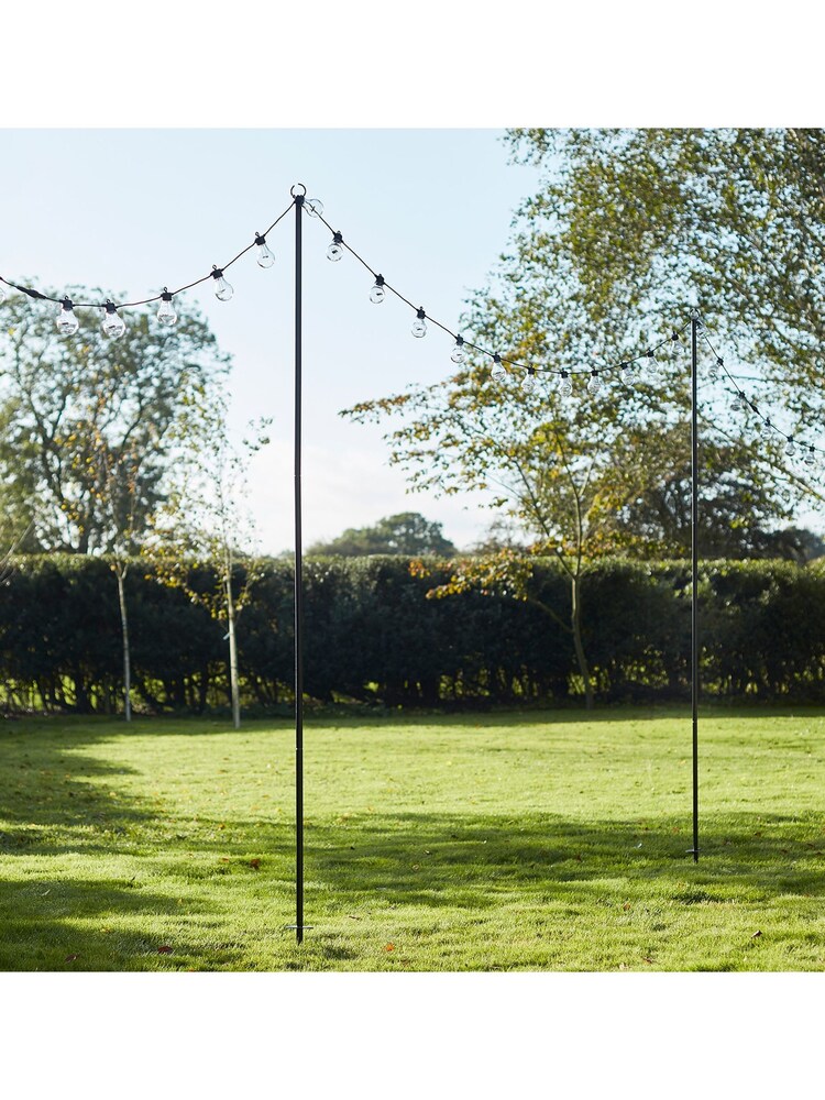 Lights4fun Black 2.75m Festoon Pole - Image 1 of 2