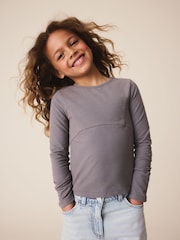 Сірий - Лонгслів Seam Detail Top (3–16років) - Image 1 of 8