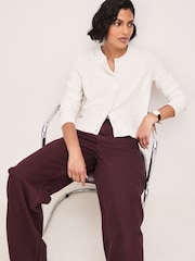 Ecru Supersoft Crew Neck Long Sleeve Cardigan - Image 2 of 5