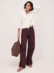 Ecru Supersoft Crew Neck Long Sleeve Cardigan - Image 3 of 5