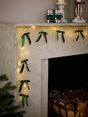 Green Vevlet Bow String Line Lights - Image 1 of 3
