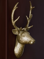 Gold Metal Effect 3D Stag Head Wall Art - Image 3 of 4