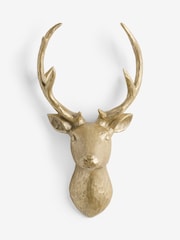 Gold Metal Effect 3D Stag Head Wall Art - Image 4 of 4