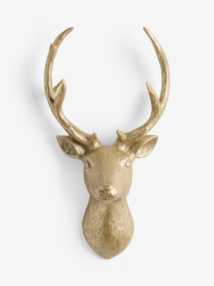 Gold Metal Effect 3D Stag Head Wall Art - Image 4 of 4 Gold Metal Effect 3D Stag Head Wall Art - Image 4 of 4