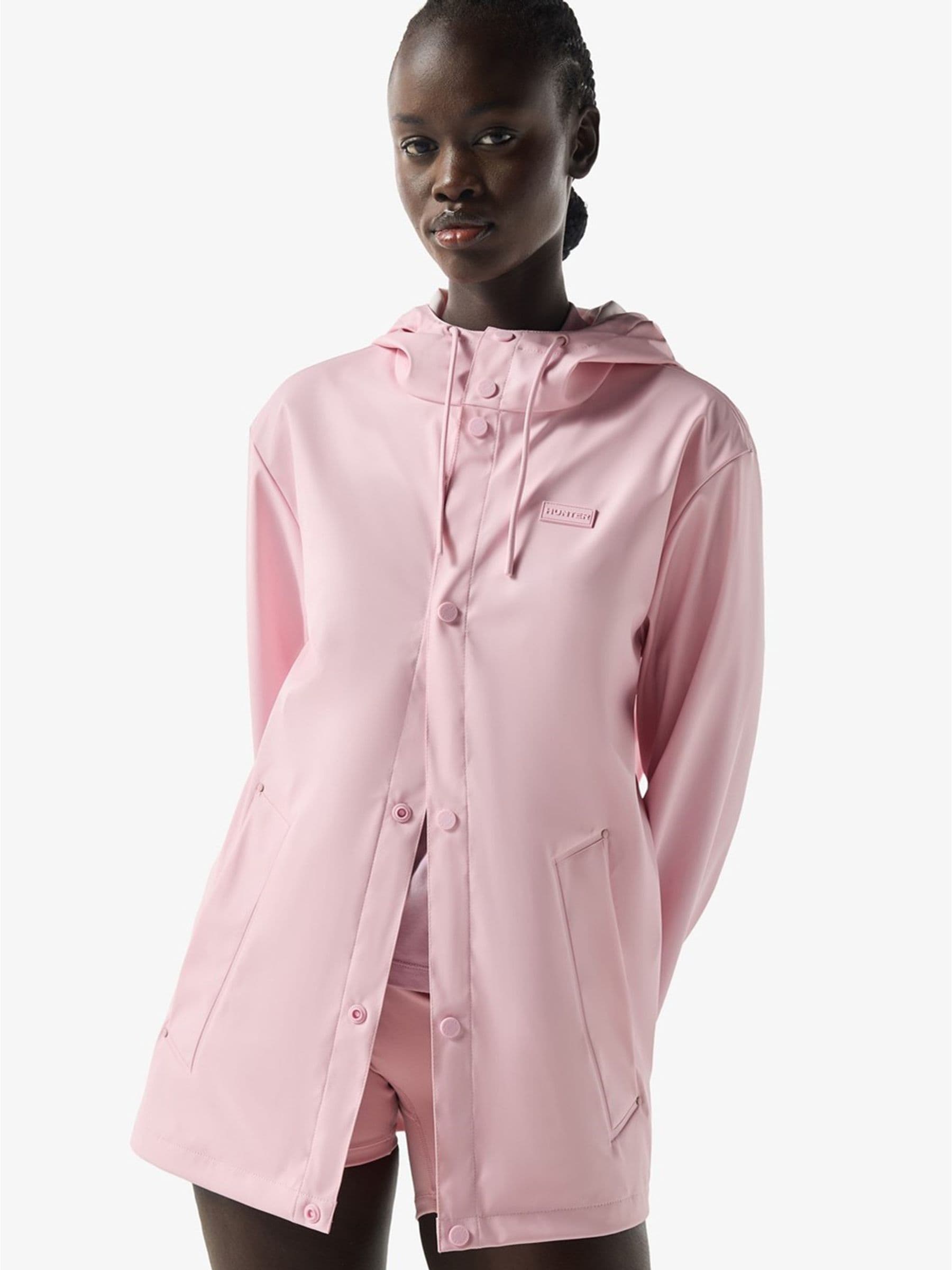 Hunter Women's Pink Izzy Pu Hooded Jacket