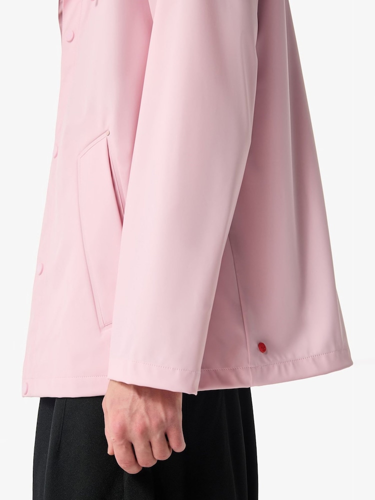 Hunter Pink Izzy Pu Hooded Jacket - Image 4 of 4 Hunter Pink Izzy Pu Hooded Jacket - Image 4 of 4