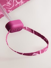 Pink Bow Print Compact Umbrella - Image 4 of 4