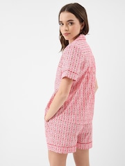 Accessorize Heart Print Cotton Shorts Pyjama Set - Bild 2 von 4