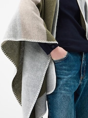 Accessorize Grey Colourblock Poncho - Image 3 of 3