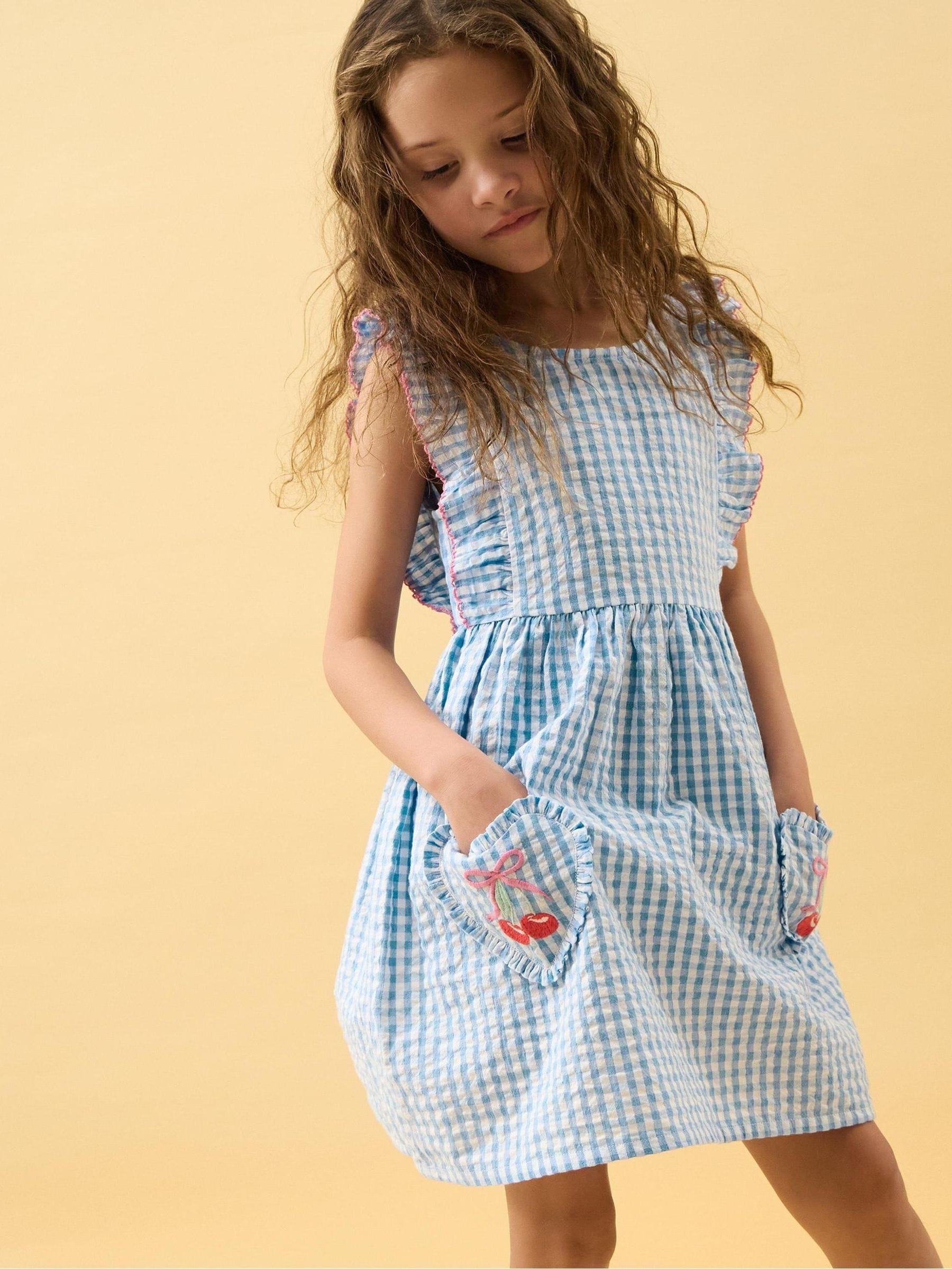 blue gingham dress with cherries Buy Angels By Accessorize Cherry from the Next UK online shop Klein Blue Satin Puff It’s giving picnic dates Style:AP1D106464 Style:EE02679DN Lillian dress