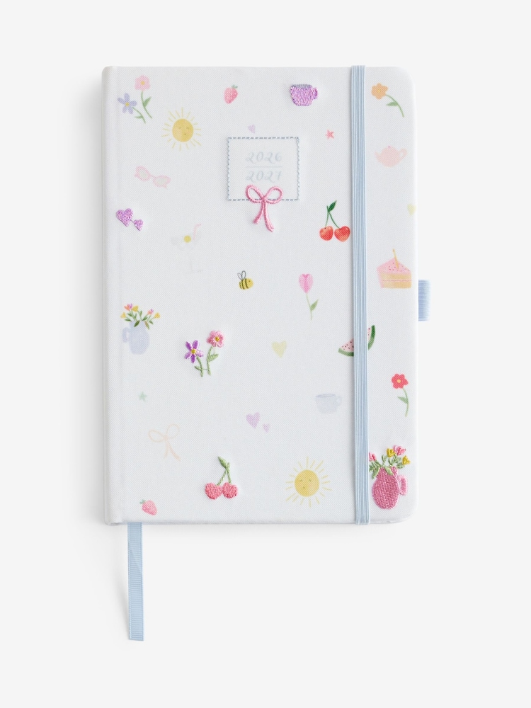 Cream and Pastel Bow All Over Print Academic Diary - Image 1 of 1 Cream and Pastel Bow All Over Print Academic Diary - Image 1 of 1