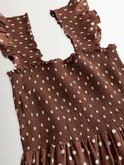 Rixo Layla Dot Brown Kendall Dress - Image 6 of 8