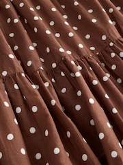 Rixo Layla Dot Brown Kendall Dress - Image 8 of 8
