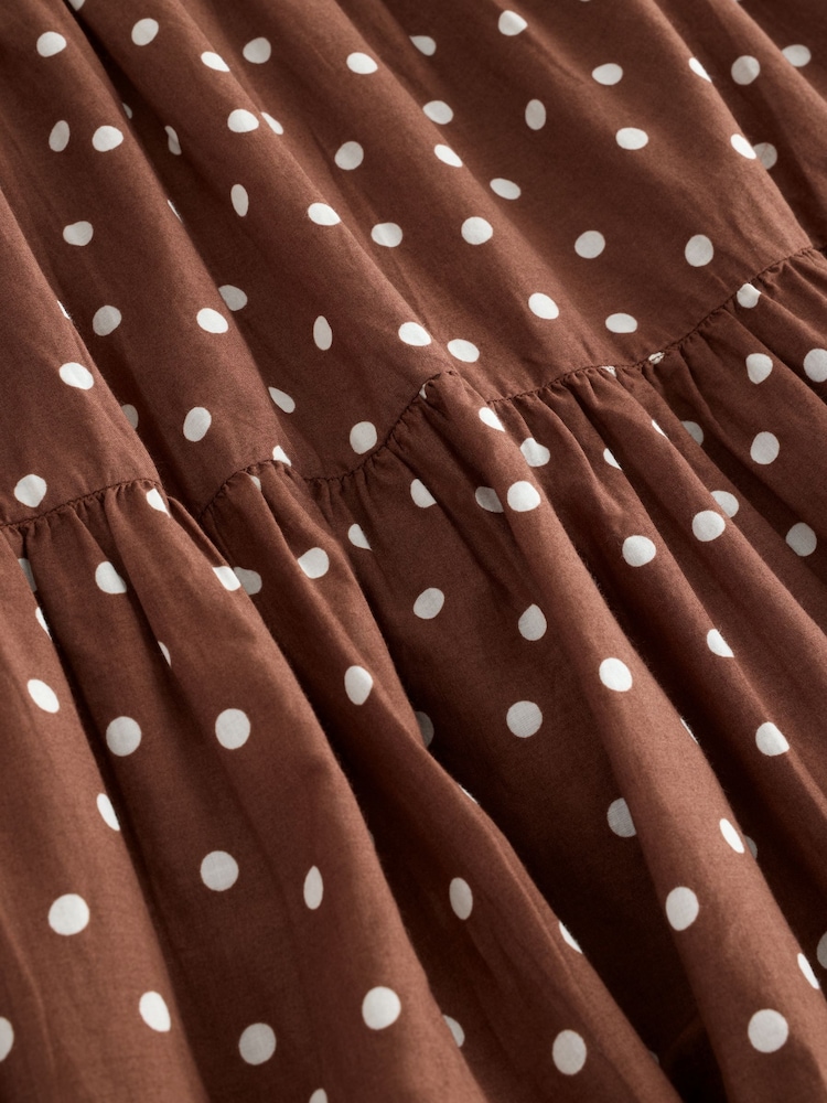 Rixo Layla Dot Brown Kendall Dress - Image 8 of 8 Rixo Layla Dot Brown Kendall Dress - Image 8 of 8