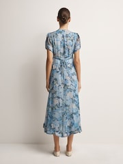 Rixo Floral Blue Novara Dress - Image 2 of 5