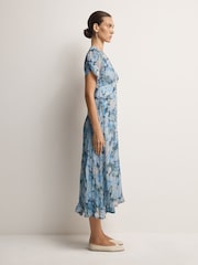 Rixo Floral Blue Novara Dress - Image 3 of 5