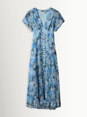 Rixo Floral Blue Novara Dress - Image 5 of 5