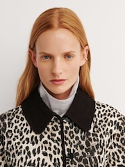 Rixo Nina Leopard Mocha Earla Coat - Image 4 of 7