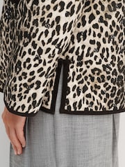 Rixo Nina Leopard Mocha Earla Coat - Image 6 of 7