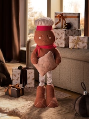 Natural Gingerbread Man Plush Christmas Decoration - Image 3 of 4