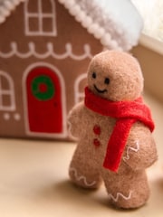 5 Kos Felt Gingerbread Family Scene - Slika 3 iz 3