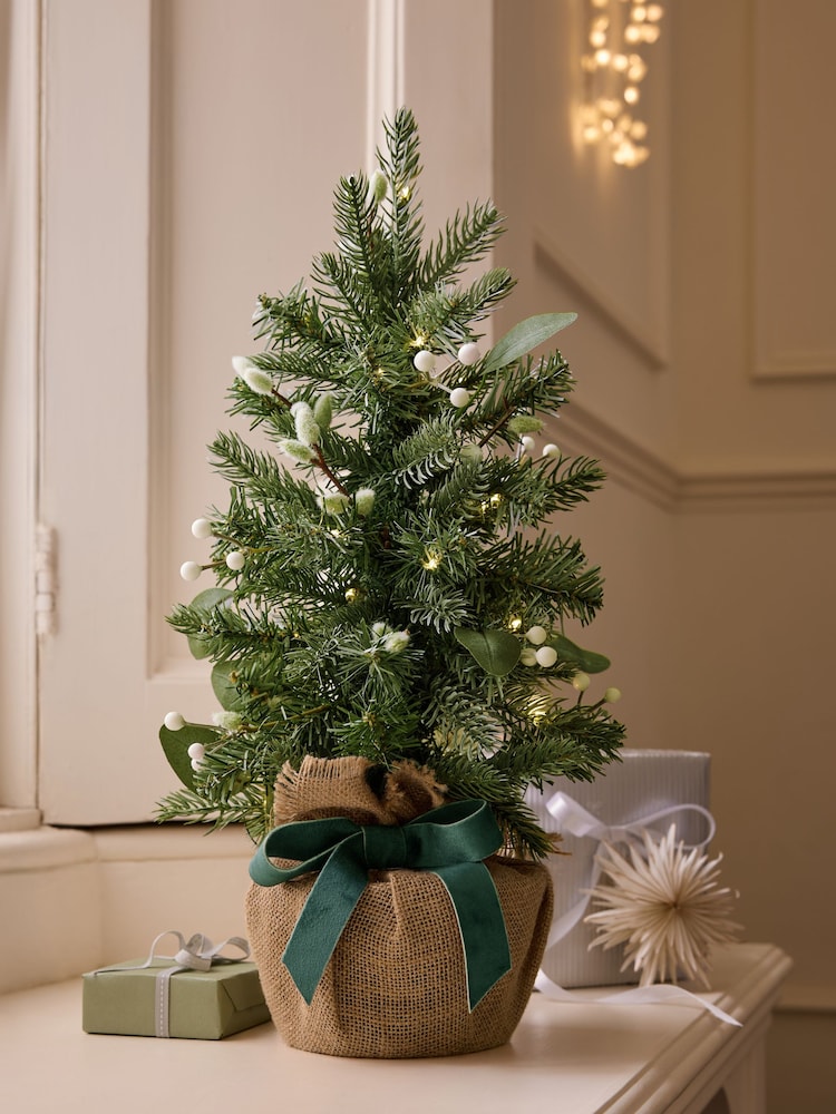 White Frosty Foliage Pre Lit Christmas Tree - Image 1 of 7 White Frosty Foliage Pre Lit Christmas Tree - Image 1 of 7