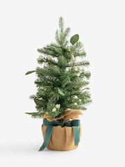 White Frosty Foliage Pre Lit Christmas Tree - Image 6 of 7