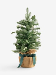 White Frosty Foliage Pre Lit Christmas Tree - Image 7 of 7