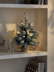 White Snowy 1.5ft Pre Lit Christmas Tree - Image 1 of 6