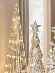 Set of 3 Gold Lit Glass Trees - Image 3 of 4