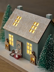 Green Lit Cosy House Christmas Ornament - Image 3 of 4